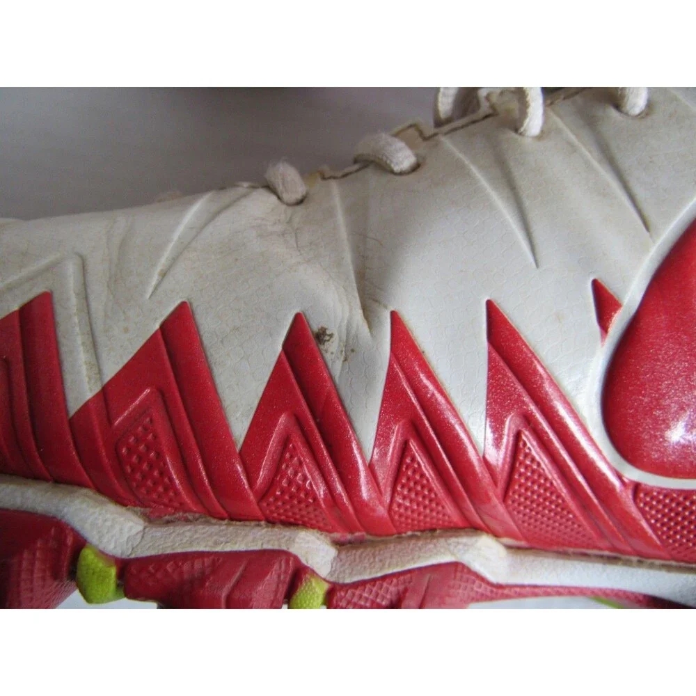 Nike Alpha Fast Flex White/Red Football/Baseball Cleats Size 9.5